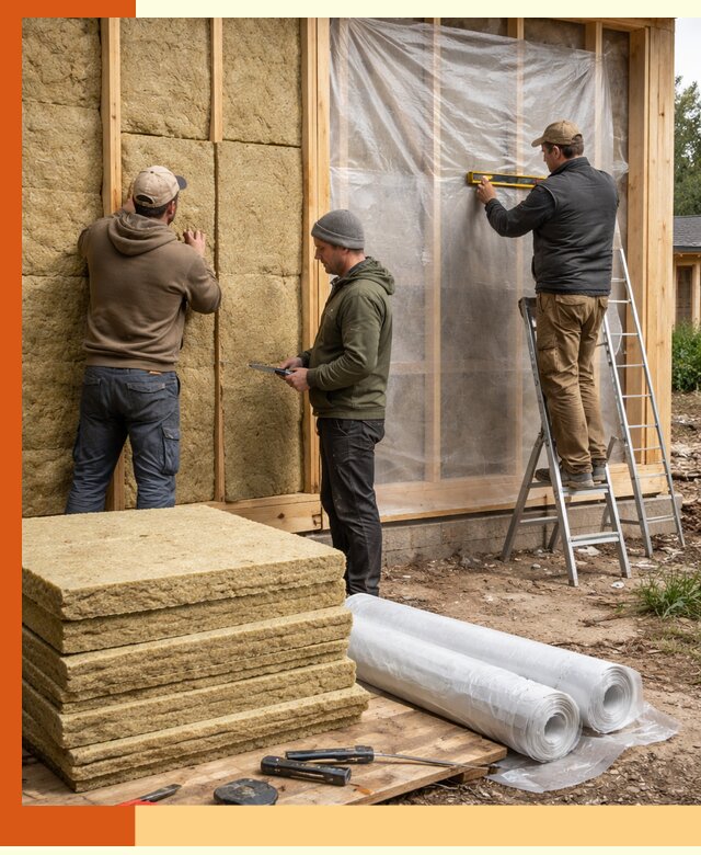 Утепление каркасного дома в Лыткарино под ключ с гарантией качества