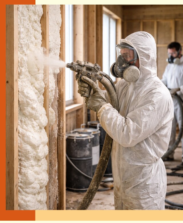 Утепление каркасного дома пенополиуретаном в Лыткарино