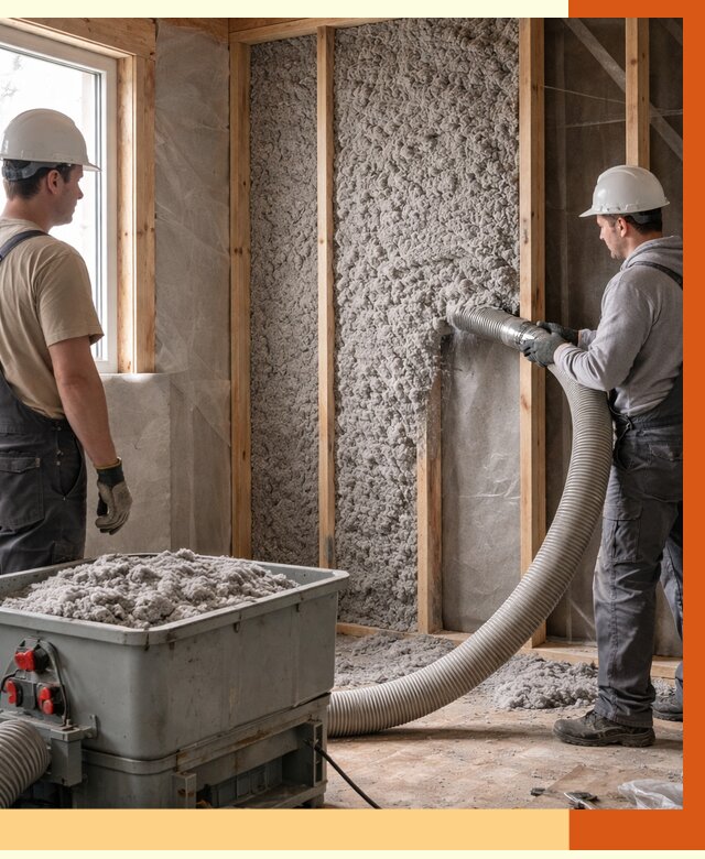 Утепление каркасного дома эковатой в Лыткарино от 1844 руб. | ТепломастерЛтк