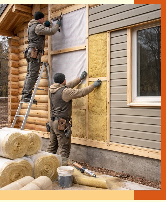 Утепление деревянного дома в Лыткарино от 6351 руб./м2 — заказать работы | ТепломастерЛтк
