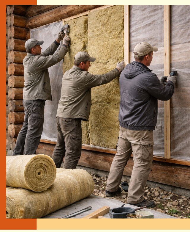 Утепление деревянного дома в Лыткарино эффективными технологиями