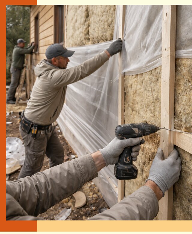 Утепление дома из бруса в Лыткарино качественно и долговечно