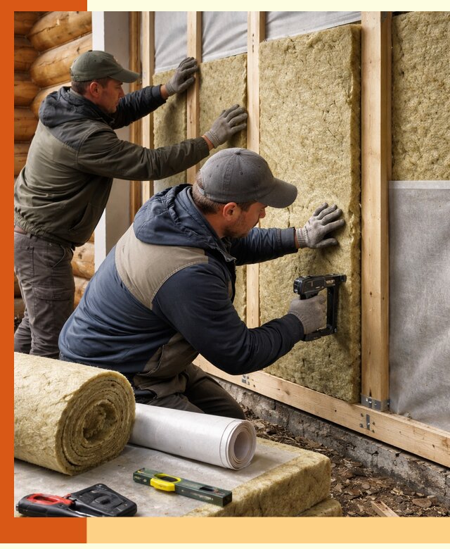 Утепление бревенчатого дома под ключ в Лыткарино