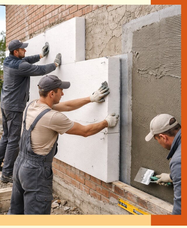 Утепление кирпичного дома в Лыткарино от 4302 руб. под ключ | ТепломастерЛтк