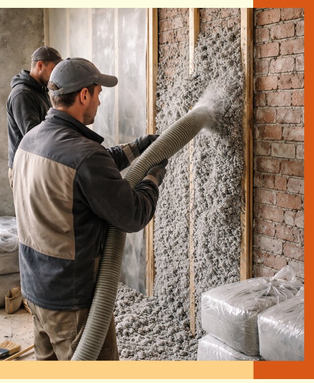 Утепление кирпичного дома эковатой в Лыткарино от 2407 руб./м² | ТепломастерЛтк