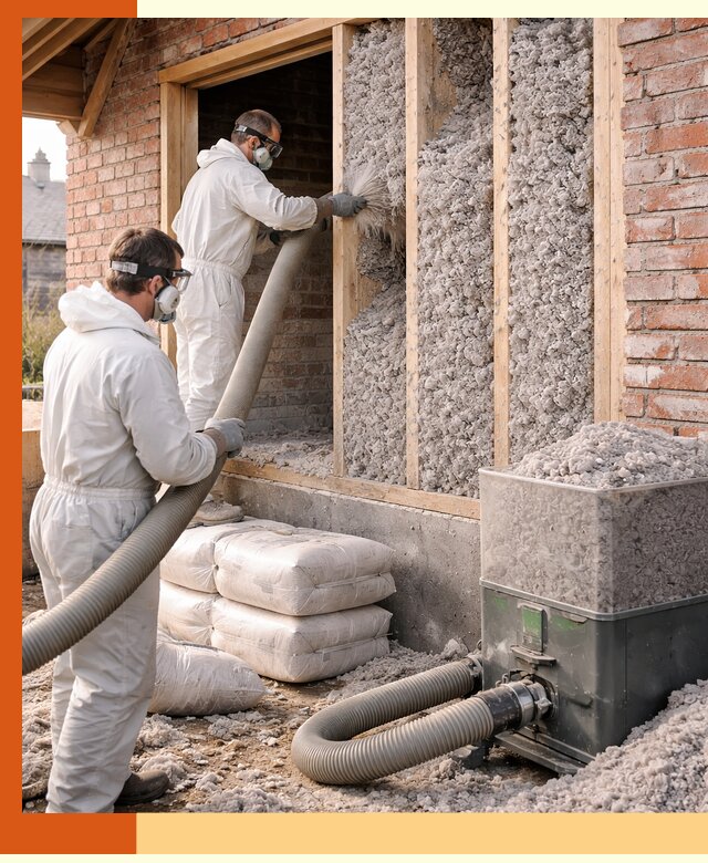 Утепление кирпичного дома эковатой в Лыткарино