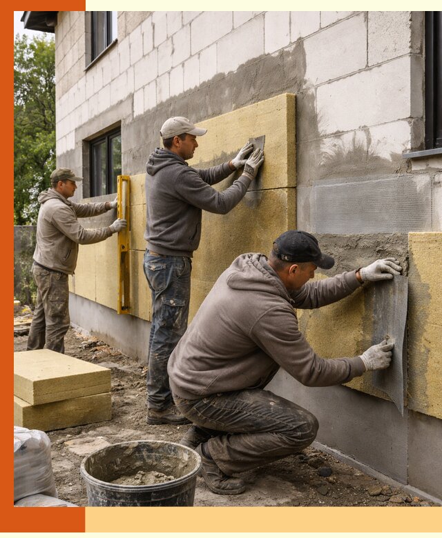 Утепление дома из газобетона в Лыткарино качественно и долговечно
