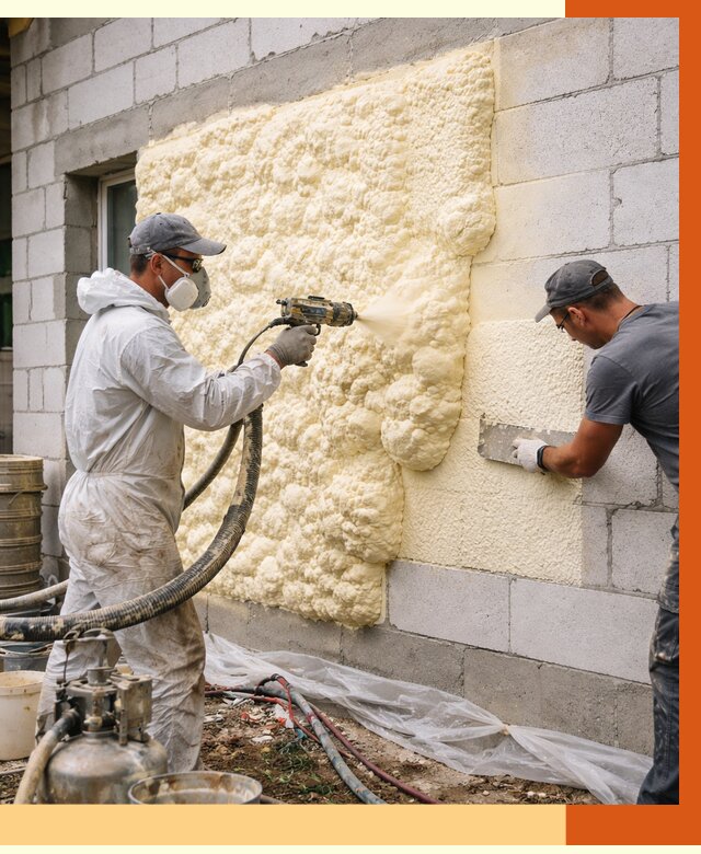 Утепление дома из газобетона ППУ в Лыткарино от 4917 руб./м² под ключ | ТепломастерЛтк