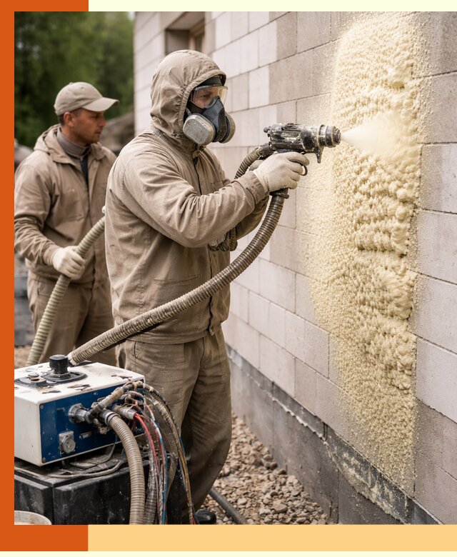 Утепление дома из газобетона ППУ в Лыткарино — надежная теплоизоляция