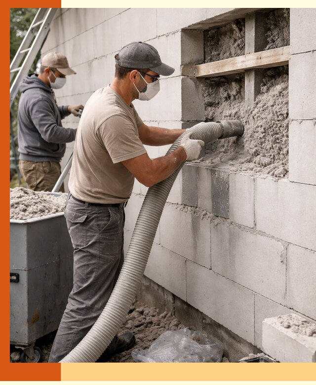 Утепление дома из газобетона эковатой в Лыткарино