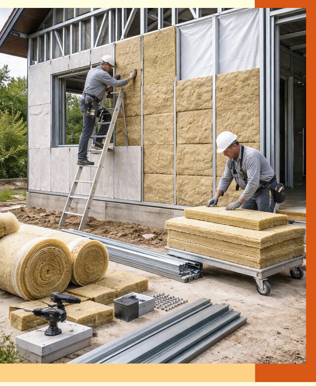 Утепление дома из ЛСТК в Лыткарино от 5326 руб./м² — профессионально | ТепломастерЛтк