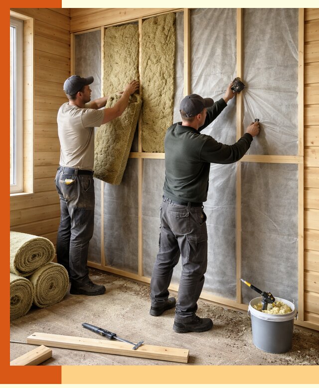 Утепление дома из минибруса в Лыткарино: комплексные теплоизоляционные работы