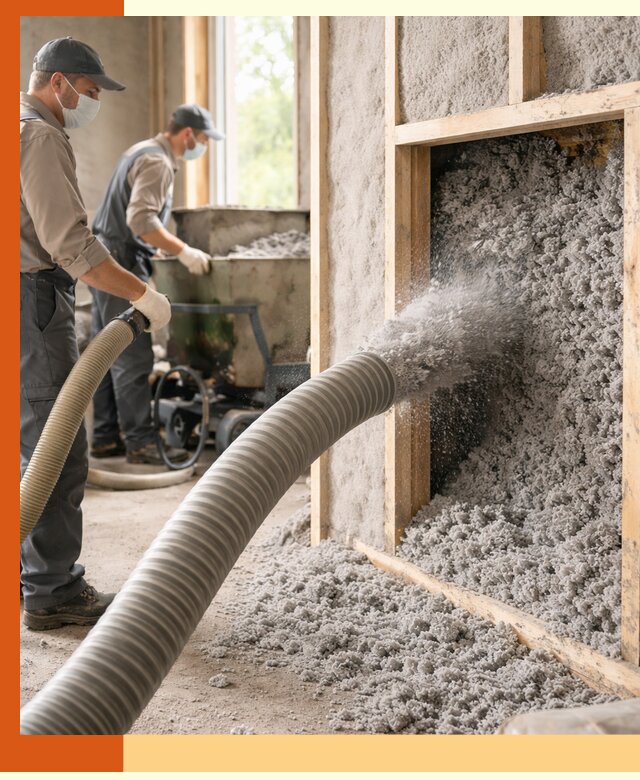 Утепление коттеджа эковатой в Лыткарино с гарантией качества