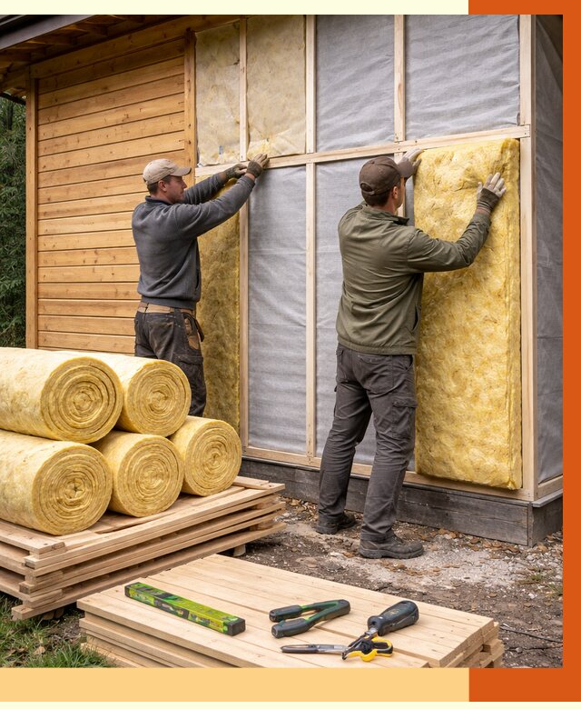 Утепление бани снаружи в Лыткарино от 87066 руб. под ключ | ТепломастерЛтк