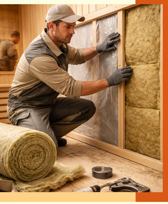 Утепление сауны изнутри в Лыткарино от 6658 руб. за м2 | ППУ, под ключ — ТепломастерЛтк