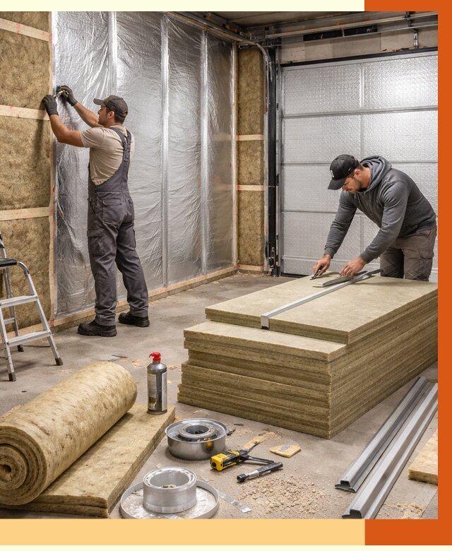 Утепление гаража в Лыткарино от 4609 руб/м2 — комплексное утепление ворот и стен | ТепломастерЛтк