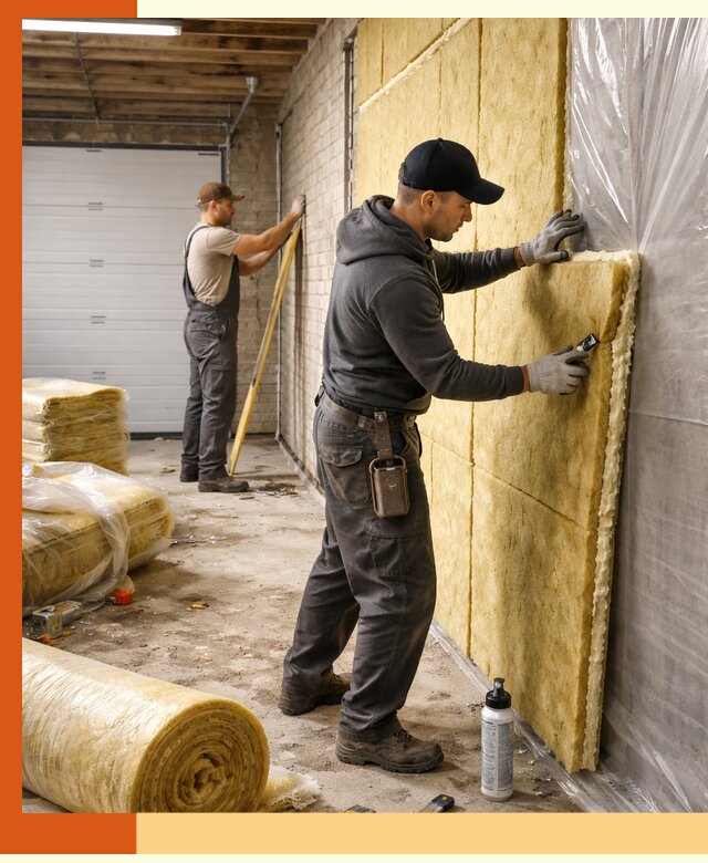 Утепление гаража под ключ в Лыткарино — все виды теплоизоляции