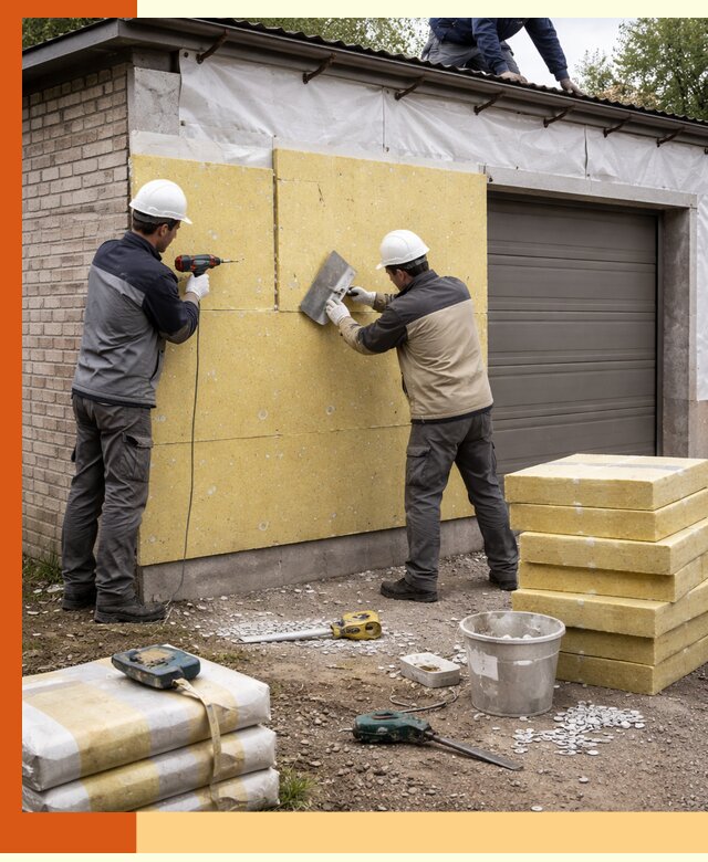 Утепление гаража снаружи в Лыткарино качественно и надёжно