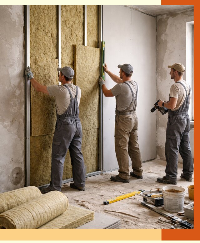 Утепление стен изнутри в Лыткарино от 2305 руб/м² под ключ | ТепломастерЛтк