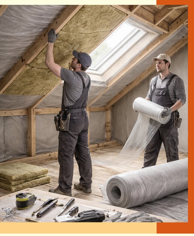 Утепление крыши изнутри мансарды в Лыткарино от 4302 руб./м² | ТепломастерЛтк