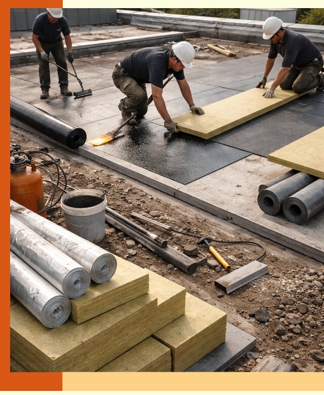 Утепление плоской крыши в Лыткарино — надежная теплоизоляция и герметизация