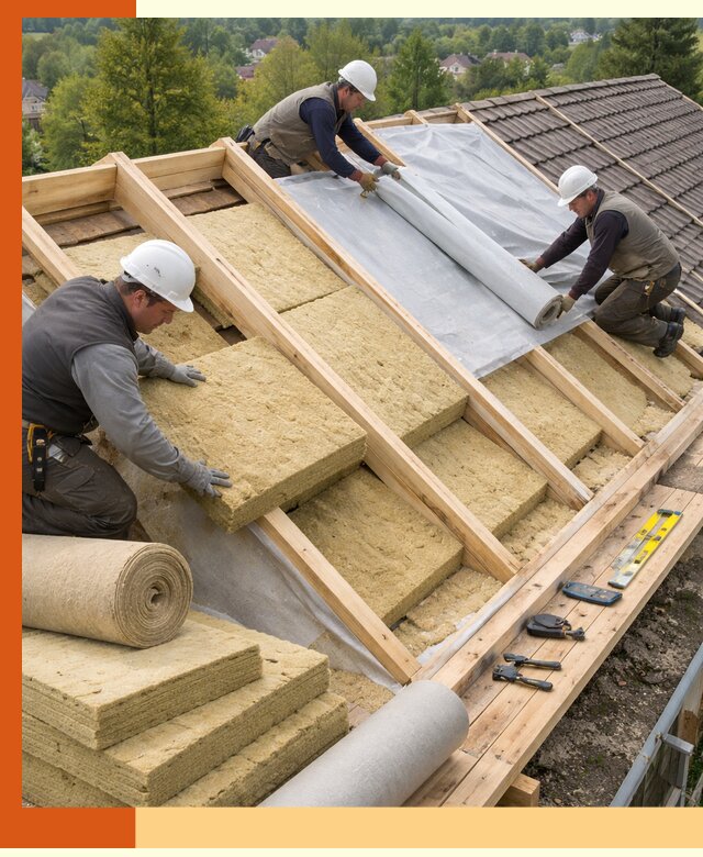 Утепление скатной крыши в Лыткарино качественно и надёжно