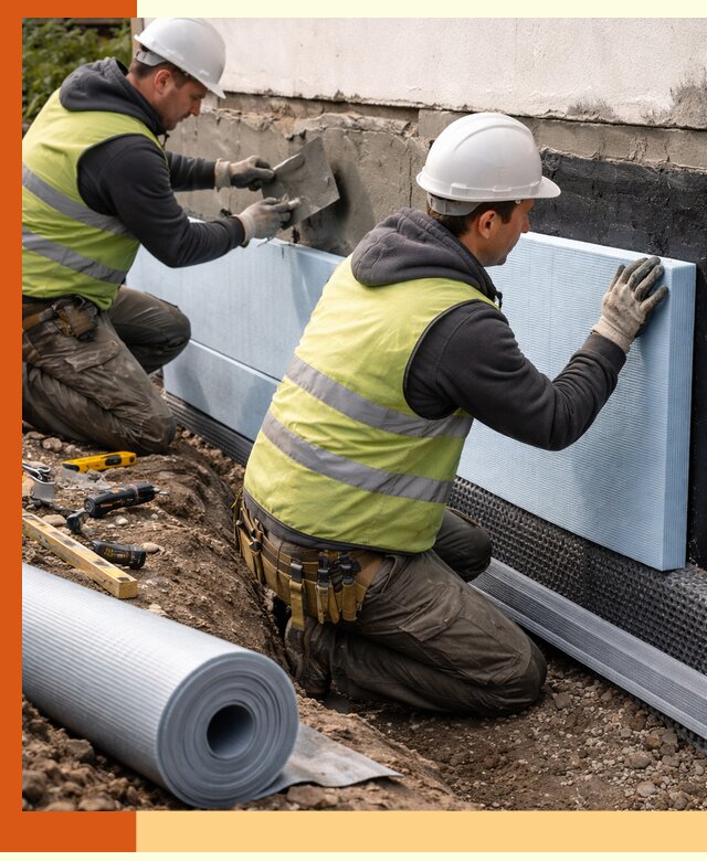 Утепление фундамента снаружи в Лыткарино — профессиональная теплоизоляция