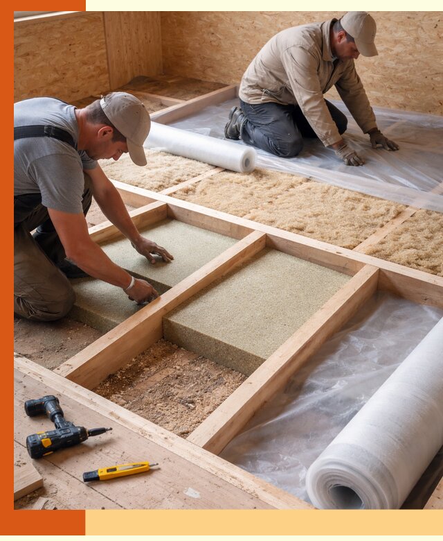 Профессиональное утепление деревянного пола в Лыткарино