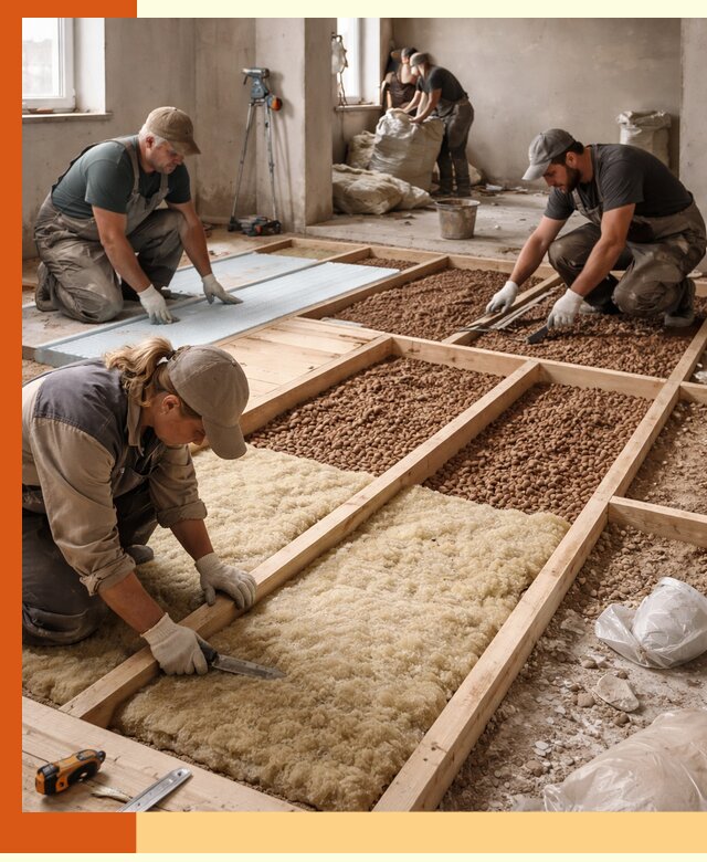 Утепление перекрытий жилых и промышленных зданий в Лыткарино