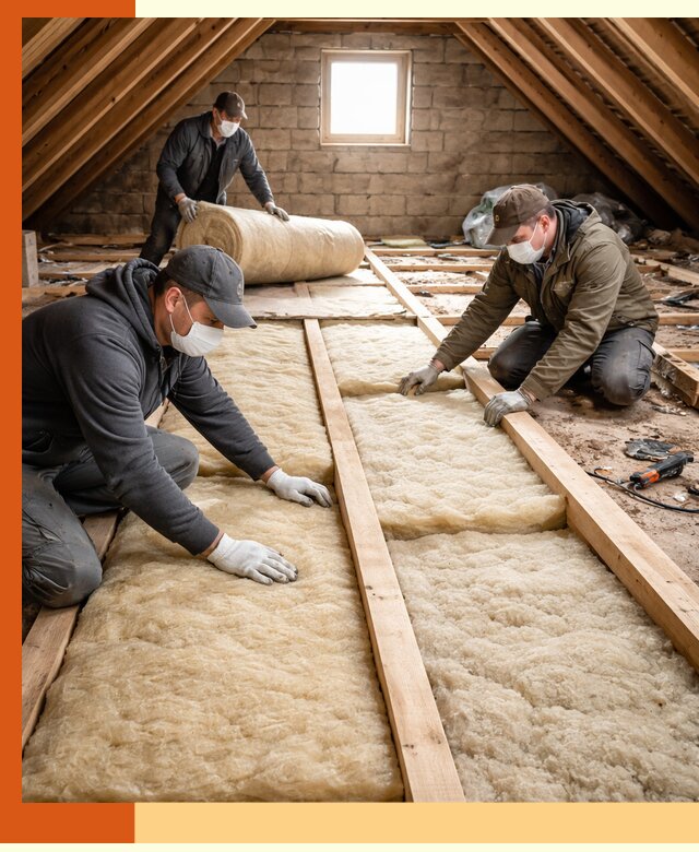 Утепление чердака в Лыткарино — профессиональная теплоизоляция кровли