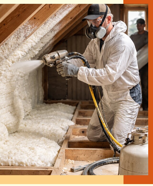 Утепление чердака ППУ в Лыткарино от 8829 руб./м2 — услуга под ключ | ТепломастерЛтк