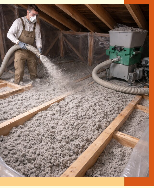 Утепление чердака эковатой в Лыткарино от 1485 руб/м2 — заказать у ТепломастерЛтк