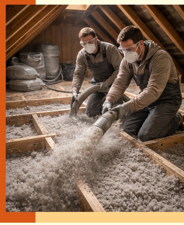 Утепление чердака эковатой в Лыткарино — быстро и надёжно