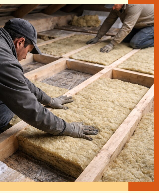 Утепление чердака минватой в Лыткарино от 3585 руб/м2 под ключ | ТепломастерЛтк