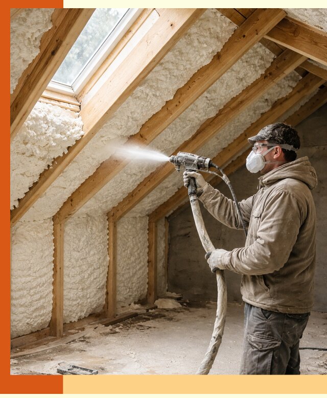 Утепление мансарды ППУ в Лыткарино быстро и надежно