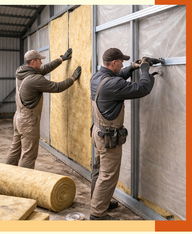 Утепление металлического ангара в Лыткарино от 4865 руб/м2 — услуги под ключ | ТепломастерЛтк