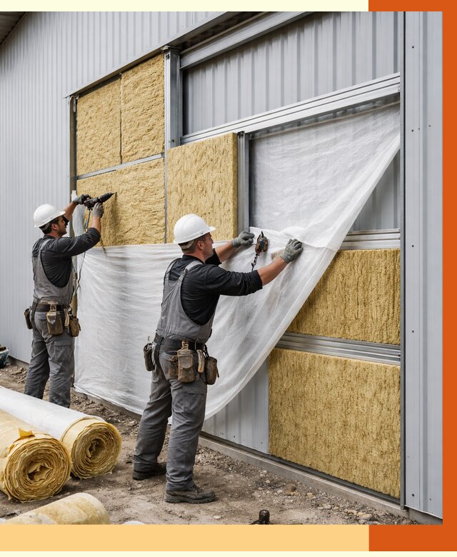 Утепление металлического склада в Лыткарино от 4609 руб/м2 — комплексное утепление под ключ | ТепломастерЛтк