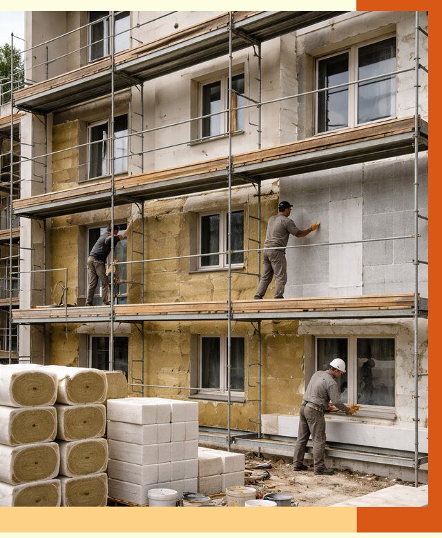 Утепление гостиницы в Лыткарино от 7375 руб./м2 — комплексно, ППУ, под ключ | ТепломастерЛтк