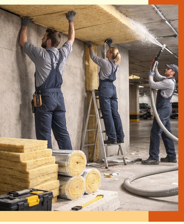 Утепление паркинга в Лыткарино от 6965 руб./м2 — работы под ключ | ТепломастерЛтк