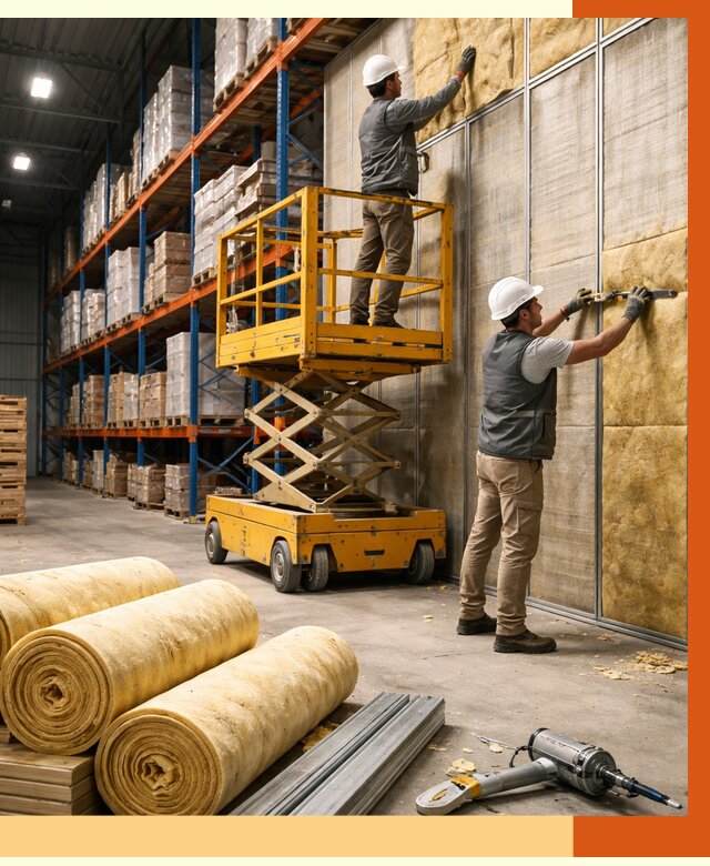 Утепление торгового склада в Лыткарино от 3278 руб/м2 — комплексно и под ключ | ТепломастерЛтк