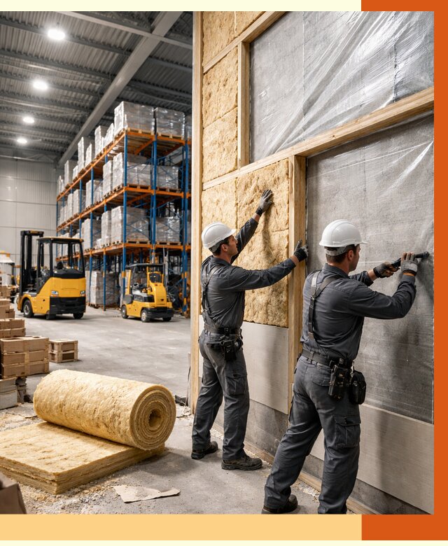 Утепление склада с техникой в Лыткарино от 4302 руб./м2 — комплексно под ключ | ТепломастерЛтк