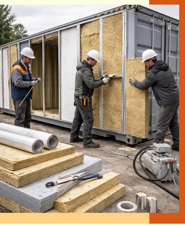 Утепление морского контейнера в Лыткарино от 3841 руб. под ключ | ТепломастерЛтк