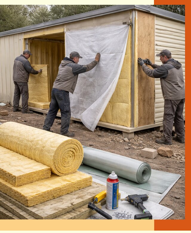 Утепление строительной бытовки в Лыткарино от 12804 руб. под ключ | ТепломастерЛтк