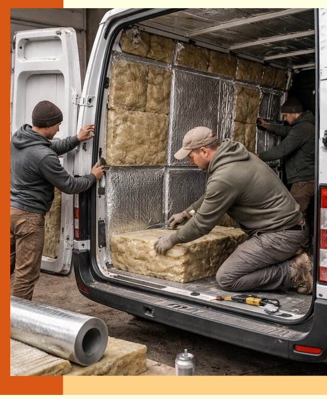Утепление фургона в Лыткарино: профессиональная теплоизоляция и шумоизоляция