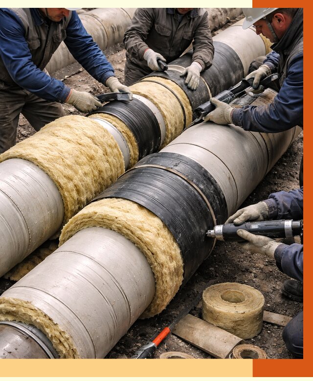 Утепление трубопровода в Лыткарино под ключ от 1895 руб. — надежно и выгодно | ТепломастерЛтк