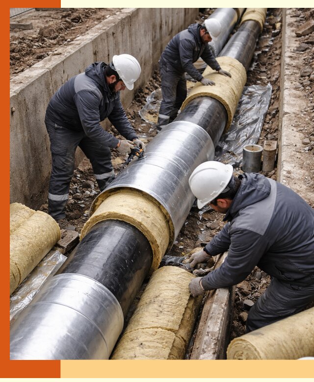 Утепление теплотрассы в Лыткарино: утеплительные работы и материалы