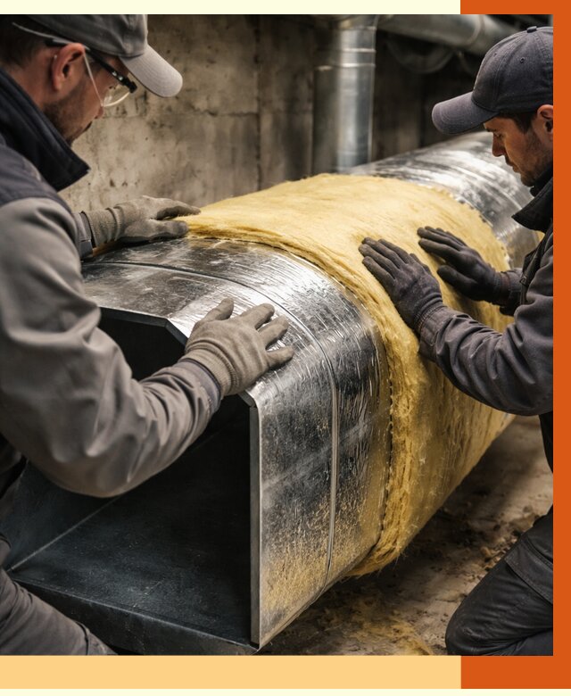 Утепление воздуховодов в Лыткарино от 4302 руб. — теплоизоляция вентиляции | ТепломастерЛтк