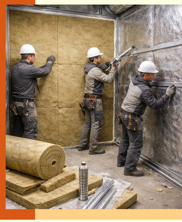 Утепление венткамеры в Лыткарино — качественная теплоизоляция и шумопоглощение