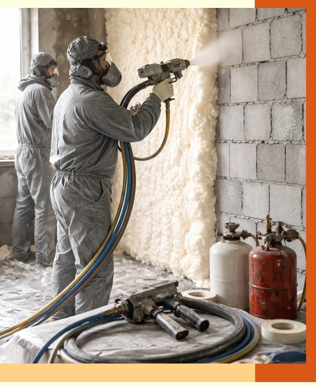 Утепление блочной стены ППУ в Лыткарино от 4353 руб./м² — ТепломастерЛтк