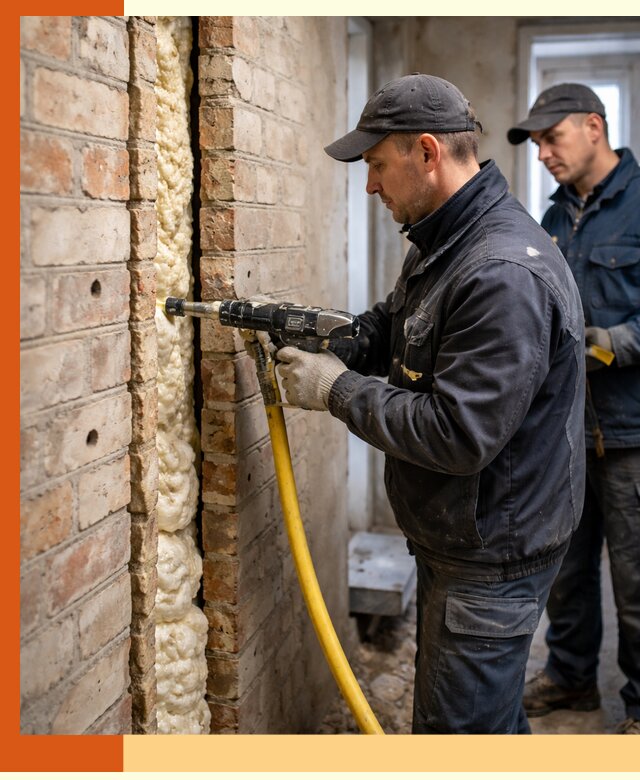 Межстеновое утепление пенополиуретаном в Лыткарино